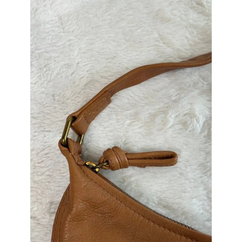 MADEWELL The Piazza Small Slouch Shoulder Bag Cognac Brown $128